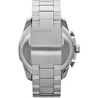 Diesel Men's Mega Chief Chronograph Quartz Watch - Stainless Steel, Black Dial, Bold Italian Design