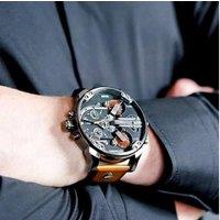 Diesel Men's Chronograph Quartz Watch Mr Daddy 2.0 Gun Metal - 57mm Stainless Steel, Multi-Time Zone