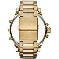 Diesel Mr Daddy Men's Quartz Watch DZ7333 - Stainless Steel, Gold-Tone, Black Dial, Luxury Chronograph