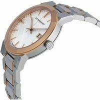 Burberry City Quartz Watch - 38mm Two-Tone Rose Gold Stainless Steel, Water-Resistant, Classic Unisex Design