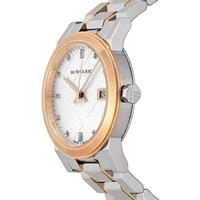 Burberry Ladies Quartz Watch - Diamond Check, Two Tone, 34mm Stainless Steel, Water-Resistant Luxury