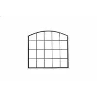 Black Industrial Arch Wall Mirror with Metal Frame