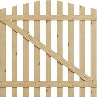 120x120cm Wooden Garden Gate with Arched Design and Bolt Lock