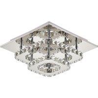 Double-Tier Crystal LED Ceiling Light