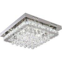Square Crystal LED Flush Mount Ceiling Light, 30W