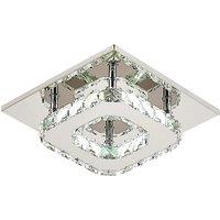 Crystal LED Semi-Flush Ceiling Light