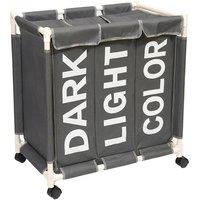 Rolling 3 Bin Laundry Hamper