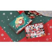 Unisex Christmas Socks Advent Calendar - 12 Pairs, Festive Gift for Adults & Teens
