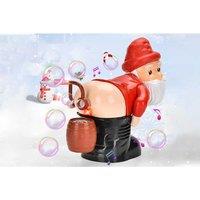 Funny Santa Claus Automatic Bubble Machine Christmas Gift Toy for Kids - Festive Lights & Music
