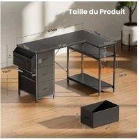 EcoFurnix Contemporary L-Shaped Corner Desk with Storage - Metal & Wood, Space-Saving, 120x78cm