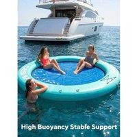 EcoFurnix Inflatable Ring Floating Hammock - Pool & Garden Water Lounger, One Size, Durable PVC