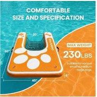 EcoFurnix Inflatable Dog Pool Ramp - Water Sports Accessory, 152x102cm, Up to 104kg, For Pools & Outdoor Play
