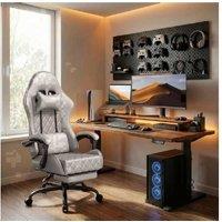 ECOFURNIX Ergonomic Office Chair with Lumbar Massage & Adjustable Features - Metal Frame, Scandinavian Style