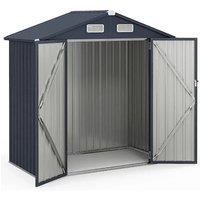 Galvanised Steel Outdoor Shed with Vents and Lockable Doors