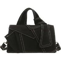 Black Soft Bucket Crossbody Bag for Women