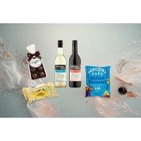 Red & White Wine Luxury Gift Box - Includes Merlot, Pinot Grigio & Sweet Treats
