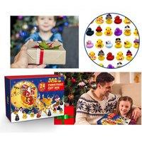 Christmas Rubber Duck Toy Advent Calendar - 24-Day Bath Surprise for Kids (Ages 3+) - 4 Festive Styles