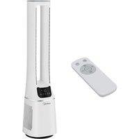 2-in-1 Bladeless Tower Fan with HEPA Purifier & Smart Controls