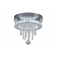 18W Crystal Ceiling Light with Multi-Level Droplets
