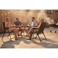Set of 4 Adjustable Folding Garden Armchairs