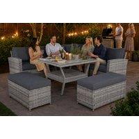 Bristol 9-Seater Rattan Furniture Set with Benches, Table & FREE Rain Cover