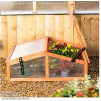 Wooden Double-Sided Cold Frame Storage Shelter - Weatherproof Firwood, UV Protection, Easy Assembly