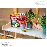 Wooden Potting Bench with Galvanised Steel Top - Outdoor Storage & Workstation