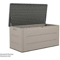 Elite Storage Chest Warm Grey - 700L Weatherproof HDPE, Lockable Outdoor Garden Storage Box