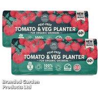 RocketGro 100% Organic Tomato & Veg Planter Grow Bag - 60L, Peat-Free
