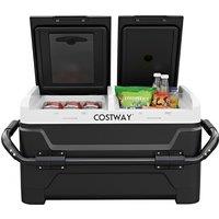 40L Dual Zone Portable Car Fridge with Cup Holders