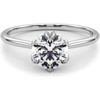 1.0Ct Moissanite Solitaire Diamond Engagement Ring - Sterling Silver Statement Ring
