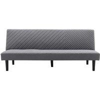 Neutral Grey Upholstered 3-Seater Sofa Bed