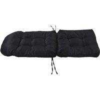 Tufted Black Outdoor Chair Cushion