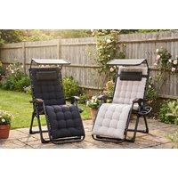 Gravity Recliner Chair with Cushion, Canopy & Side Tray