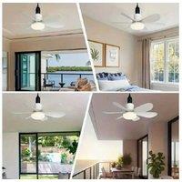 Socket Fan Light With Remote Control LED Ceiling Fixture