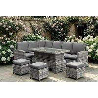 PRICE DROP! Stylish 9-Seater Rattan Garden Sofa Set With Adjustable Table