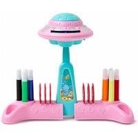 UFO-Themed Drawing Projector Set with Discs, Pens, and Eraser