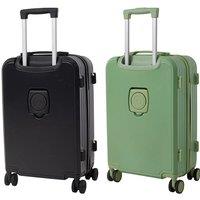 21-Inch Hard Shell Suitcase with USB Charging Port & Lock - Green or Black