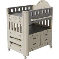 Mobile Baby Changing Table with 4 Drawers & Storage Shelf