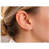D/VVS Moissanite 0.65Ct Sterling Silver Hypoallergenic Hoop Earrings for Women
