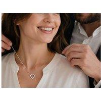 Women's 0.33Ct Round Moissanite Heart Pendant Necklace in 925 Sterling Silver - Hypoallergenic, Personalised Gift