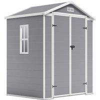 6x4FT Plastic Outdoor Garden Storage Shed