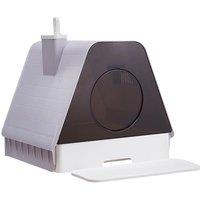 Cat Litter Box with Deodorizer & Easy Clean Drawer