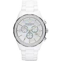 Emporio Armani AR1456 Ceramica Women's Luxury Quartz Watch - White Ceramic, 35mm, Mother-of-Pearl Dial
