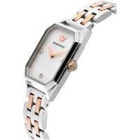 Emporio Armani AR11146 Ladies Quartz Dress Watch - Stainless Steel, Water-Resistant, Classic White Dial
