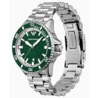 Armani Men's Automatic Watch - Green Dial, Stainless Steel, 42mm, Water-Resistant Luxury Timepiece