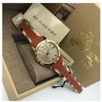 Burberry Men's Swiss Quartz Watch - The City Check Gold, Water-Resistant, 38mm Classic Stainless Steel Case