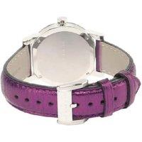Burberry Ladies Quartz Watch - Purple Leather, 34mm Stainless Steel, Water-Resistant