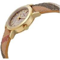 Burberry Ladies Swiss Quartz Watch - The City Haymarket Check, Yellow Gold, Water-Resistant, 26mm Luxury Timepiece
