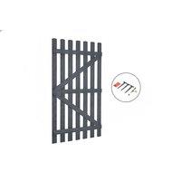 Solid Pine Garden Fence Gate with Secure Latch - Grey